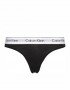 Calvin Klein Thong 000F3786E-001,  Γυναικείο Κυλοτάκι Στρινγκ με εξωτερικό λάστιχο, ΜΑΥΡΟ